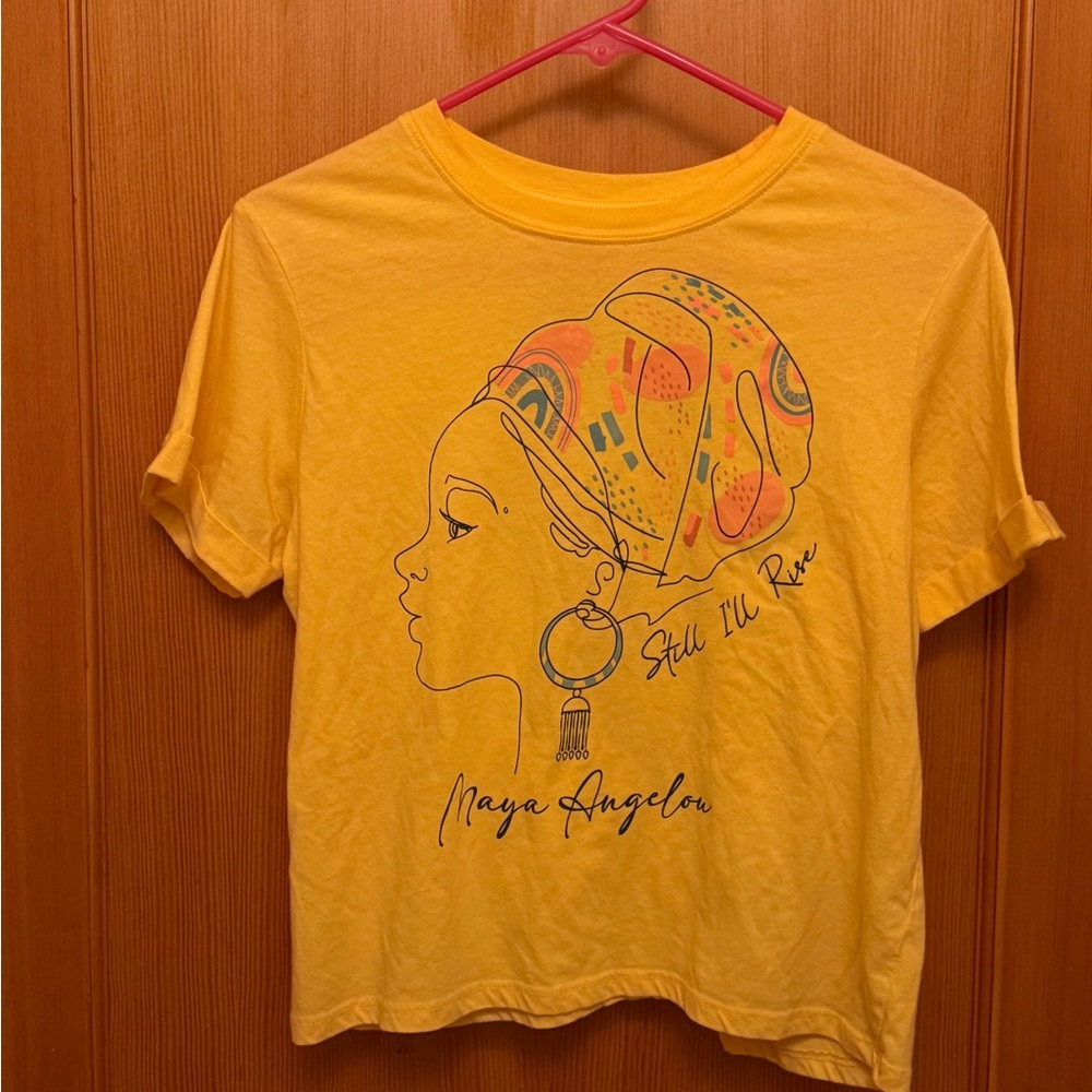 Maya Angelou Still I’ll Rise Yellow T-Shirt - Picture 1 of 4